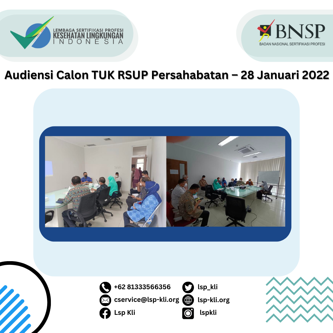 Audiensi calon TUK RSUP Persahabatan 28 Januari 2022 