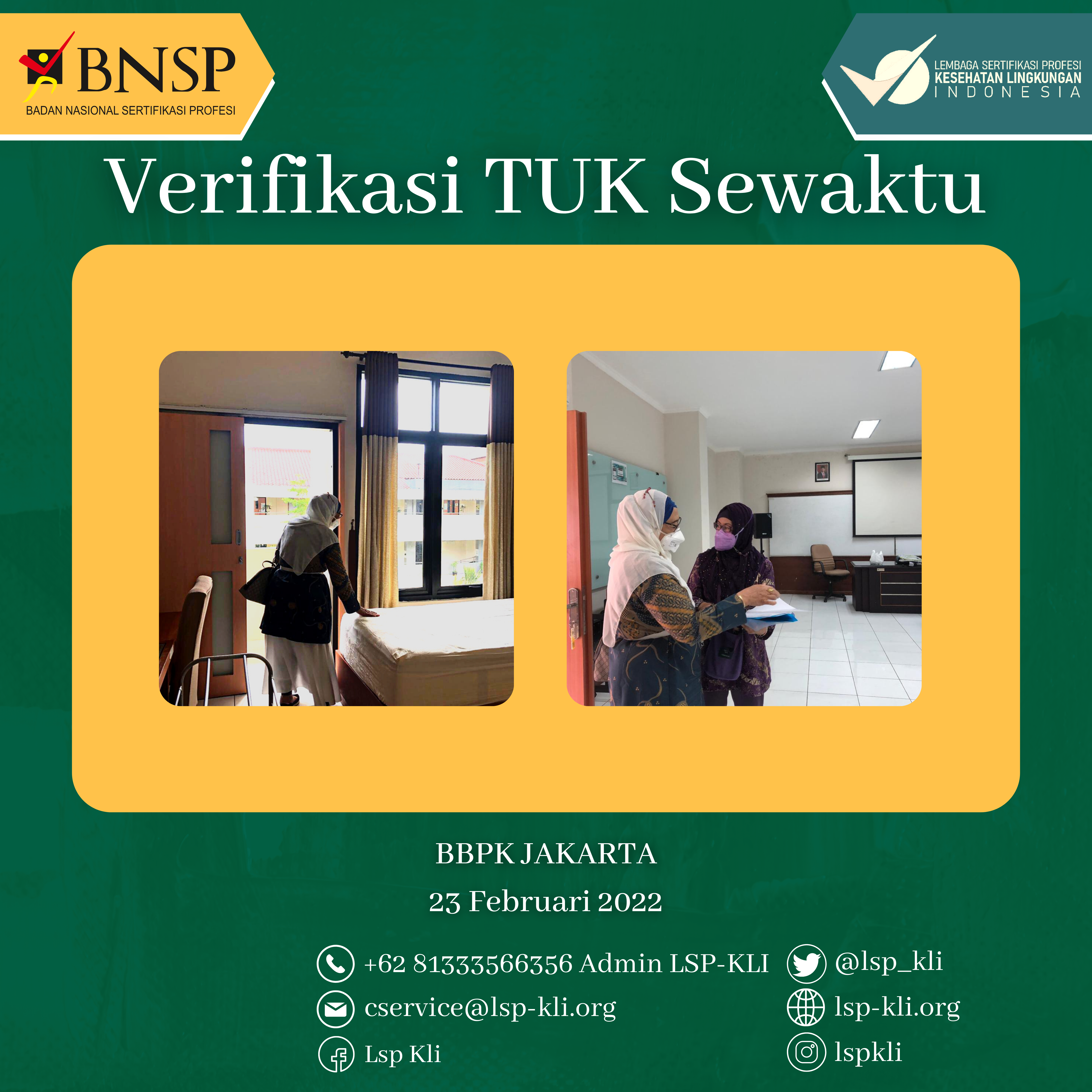 Verifikasi TUK Sewaktu